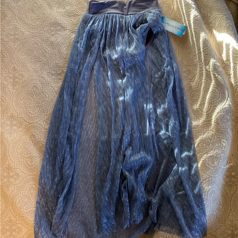 Girls Long Sparkle Mesh Dance Skirt